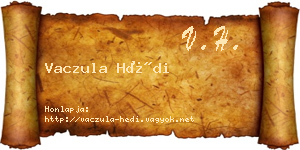 Vaczula Hédi névjegykártya